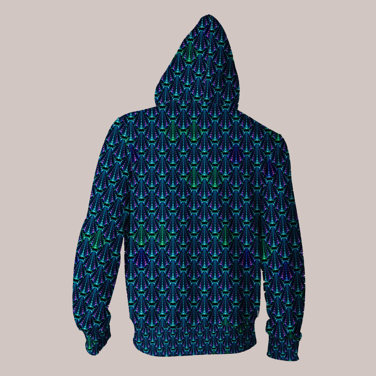 Vibrant ocean-inspired hoodie crafted with breathable fabric