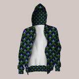 Jeweled pattern hoodie perfect for eye-catching psychedelic fashion