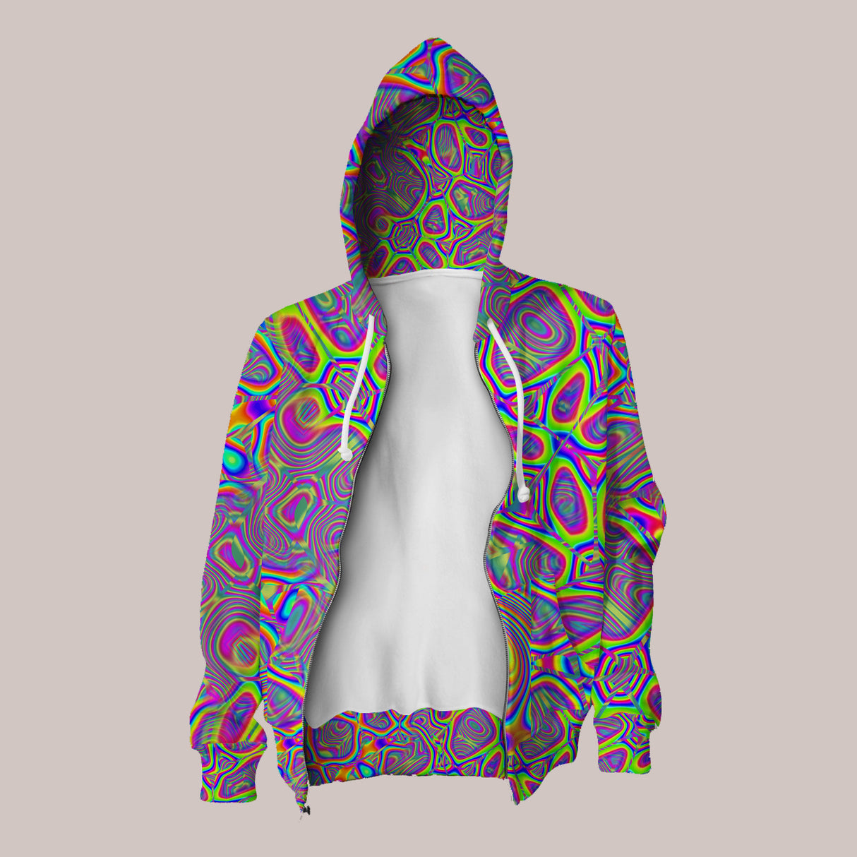 Bold, colorful hoodie perfect for festivals and everyday wear