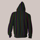 Hoodie featuring vivid cosmic stripes for a mesmerizing effect