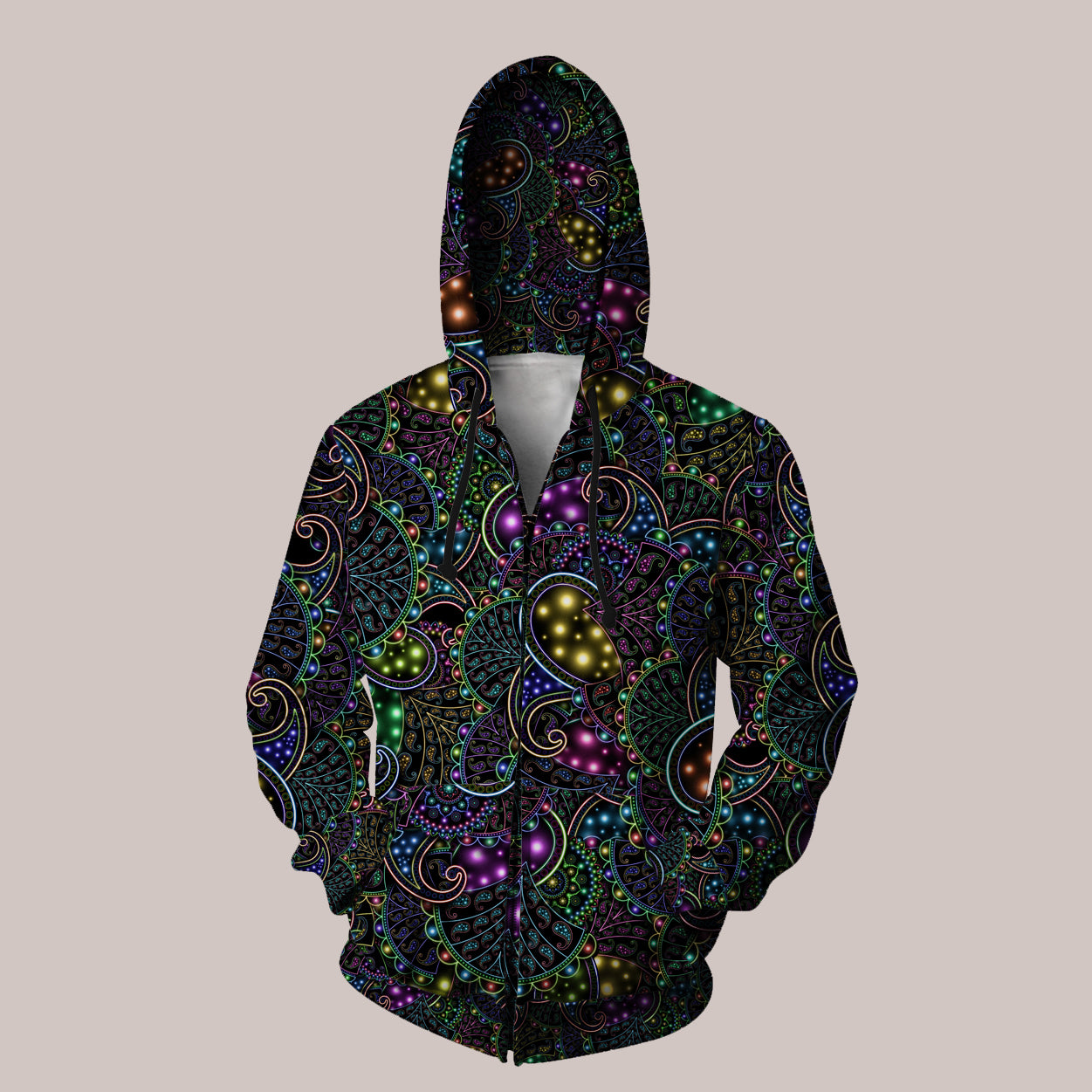 UV RGB Reactive Psychedelic Hoodies Tetramode Psy Styles