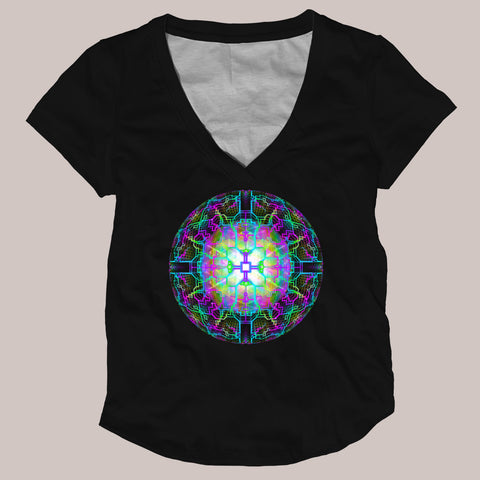 Techno Shamanic RGB ▽ T-shirt (Front Print)