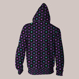 Star Map geometric grid trippy hoodie with cosmic celestial patterns