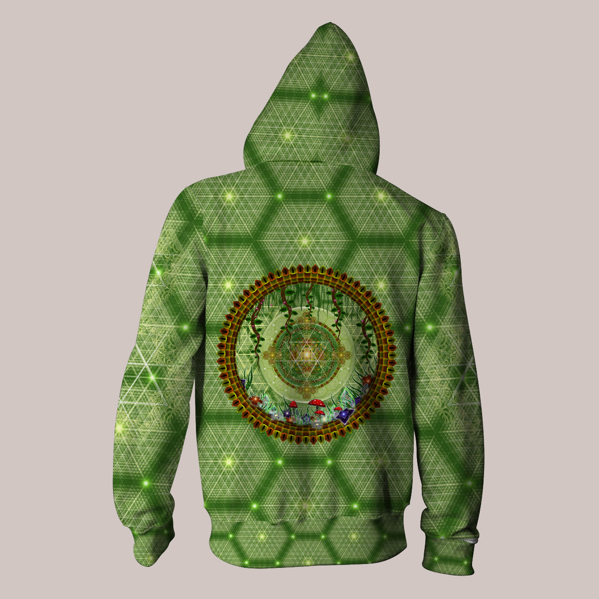 Otherworldly portal festival hoodie with relaxed fit for comfort