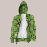 Psychedelic hoodie with elf portal design for festival and casual wear