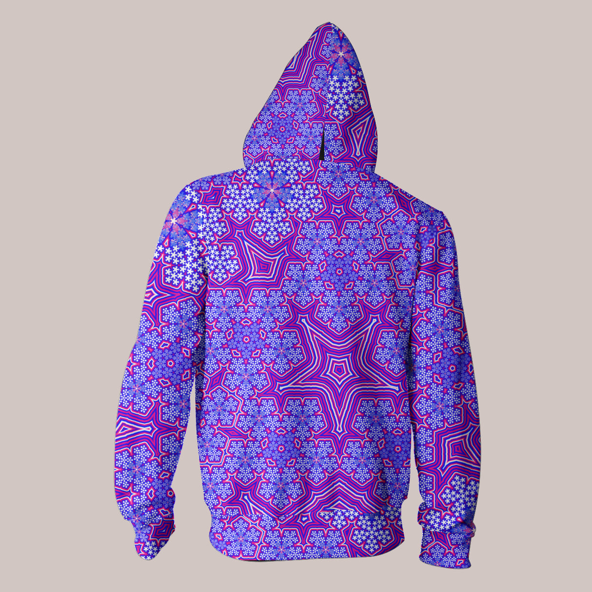 Intricate fractal hoodie featuring colorful psychedelic design
