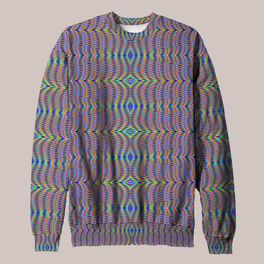 Psychedelic Sweater (UV/RGB, Eco-Friendly, Unisex) | SYNERGIUM