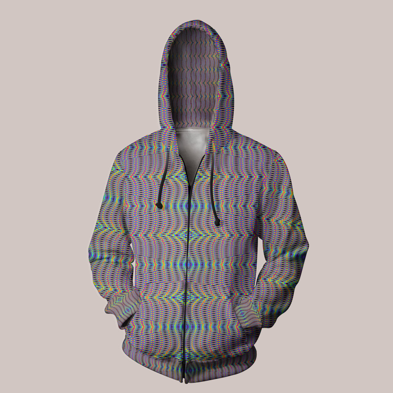 UV RGB Reactive Psychedelic Hoodies Tetramode Psy Styles