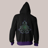 Psychedelic Trippy Rainbow Hoodie with Mandlebrot Fractal Design 001