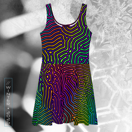 ❄️NEW! BIOLOGIC Psychedelic Street Style Skater Dress • Design by Samuel Farrand