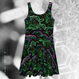 ❄️NEW! BIOSYNTHEBLISS Psychedelic Street Style Skater Dress • Design by Samuel Farrand