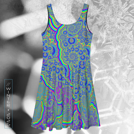 ❄️NEW! NEUROVERSE Psychedelic Street Style Skater Dress • Design by Samuel Farrand