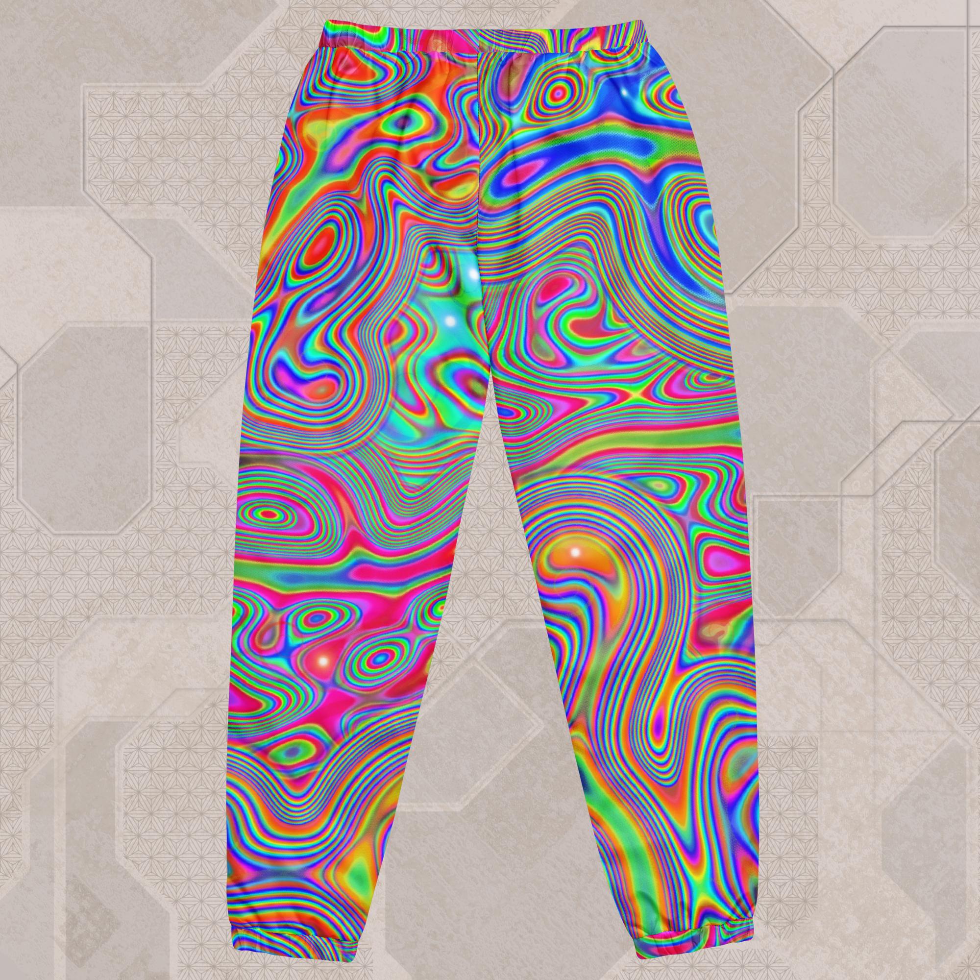 Trippy UV/RGB Reactive Unisex All-Over Festival Pants - Liquisyrgic