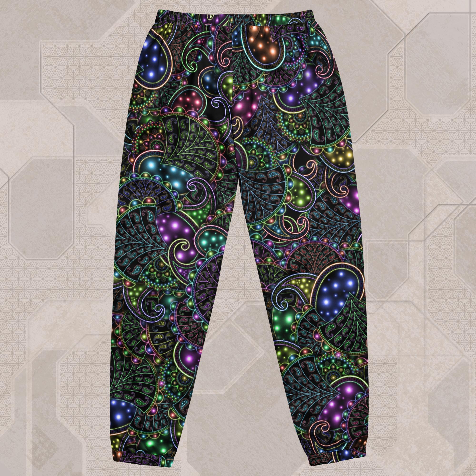Women's Psychedelic All-Over Print Pants with Zip Pockets | Tetramode