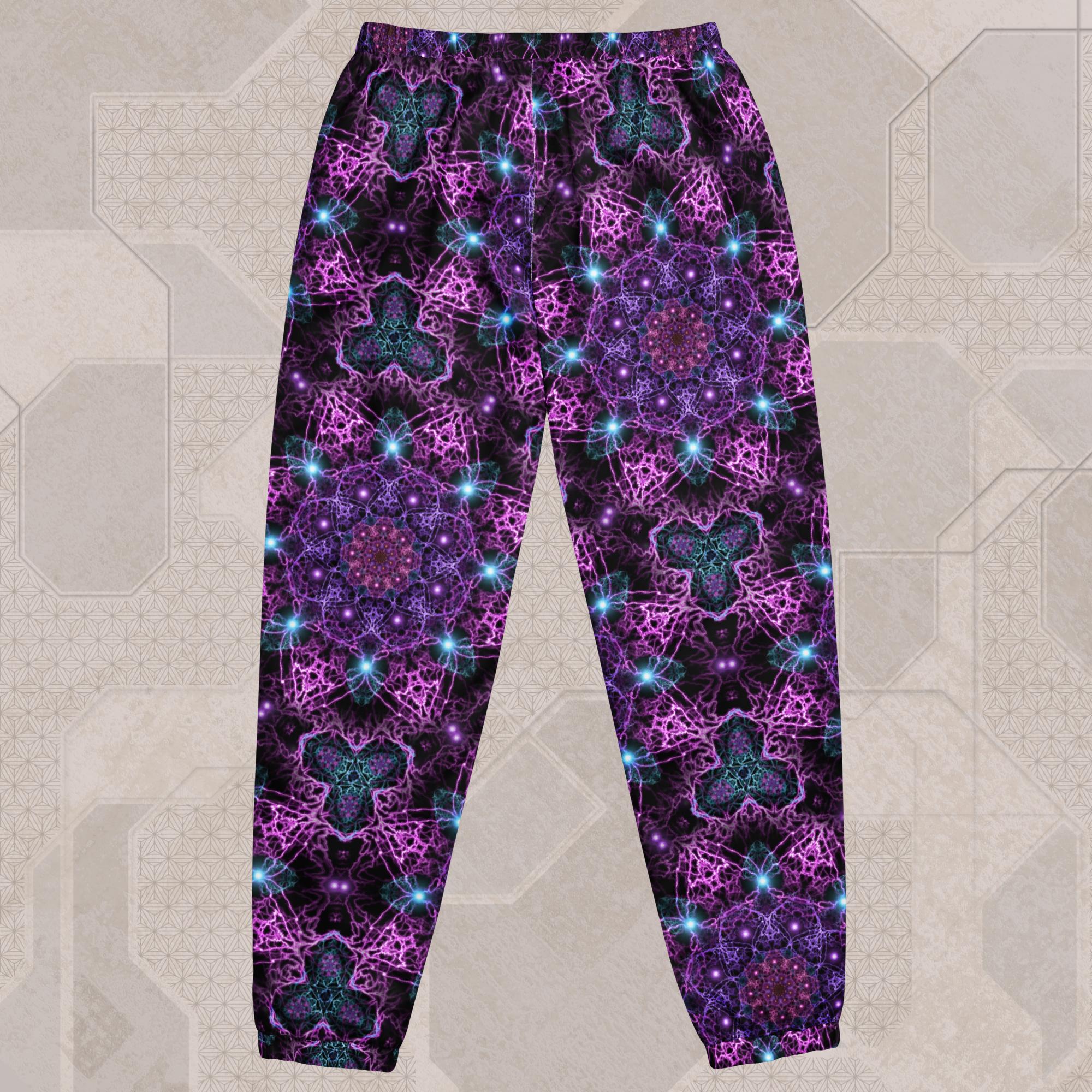 Women's Psychedelic All-Over Print Pants with Zip Pockets | Tetramode