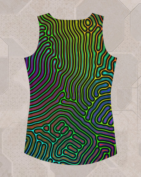 Biologic | Trippy UV/RGB Reactive Women's All-Over Festival Tank Top