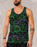 Biosynthebliss | Trippy UV/RGB Reactive Men's All-Over Festival Tank Top