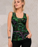 Biosynthebliss | Trippy UV/RGB Reactive Women's All-Over Festival Tank Top