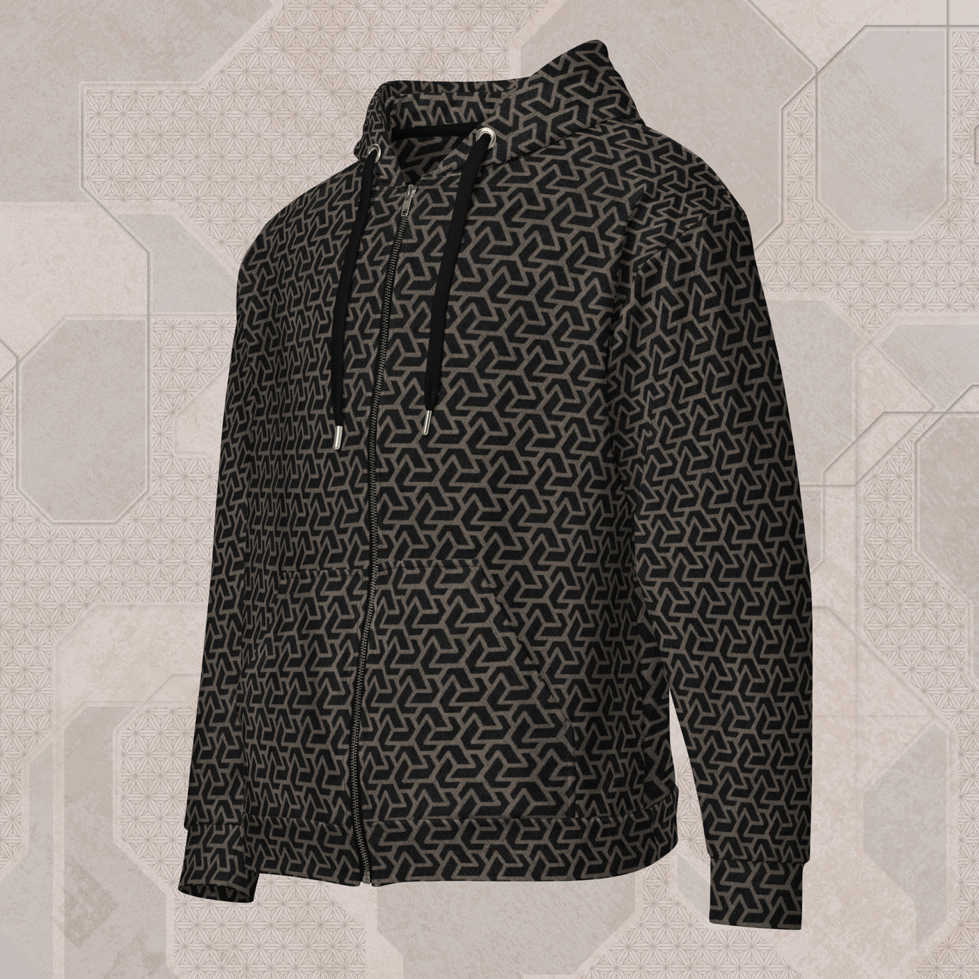 TRISKELE Psychedelic Street Style Zip Hoodie • Design by Samuel Farrand