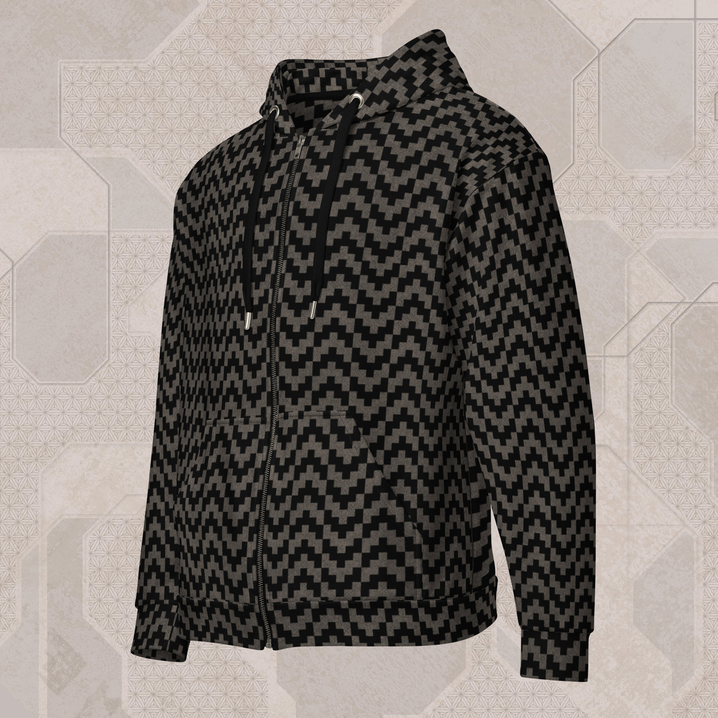 HUICHOL Psychedelic Street Style Zip Hoodie • Design by Samuel Farrand