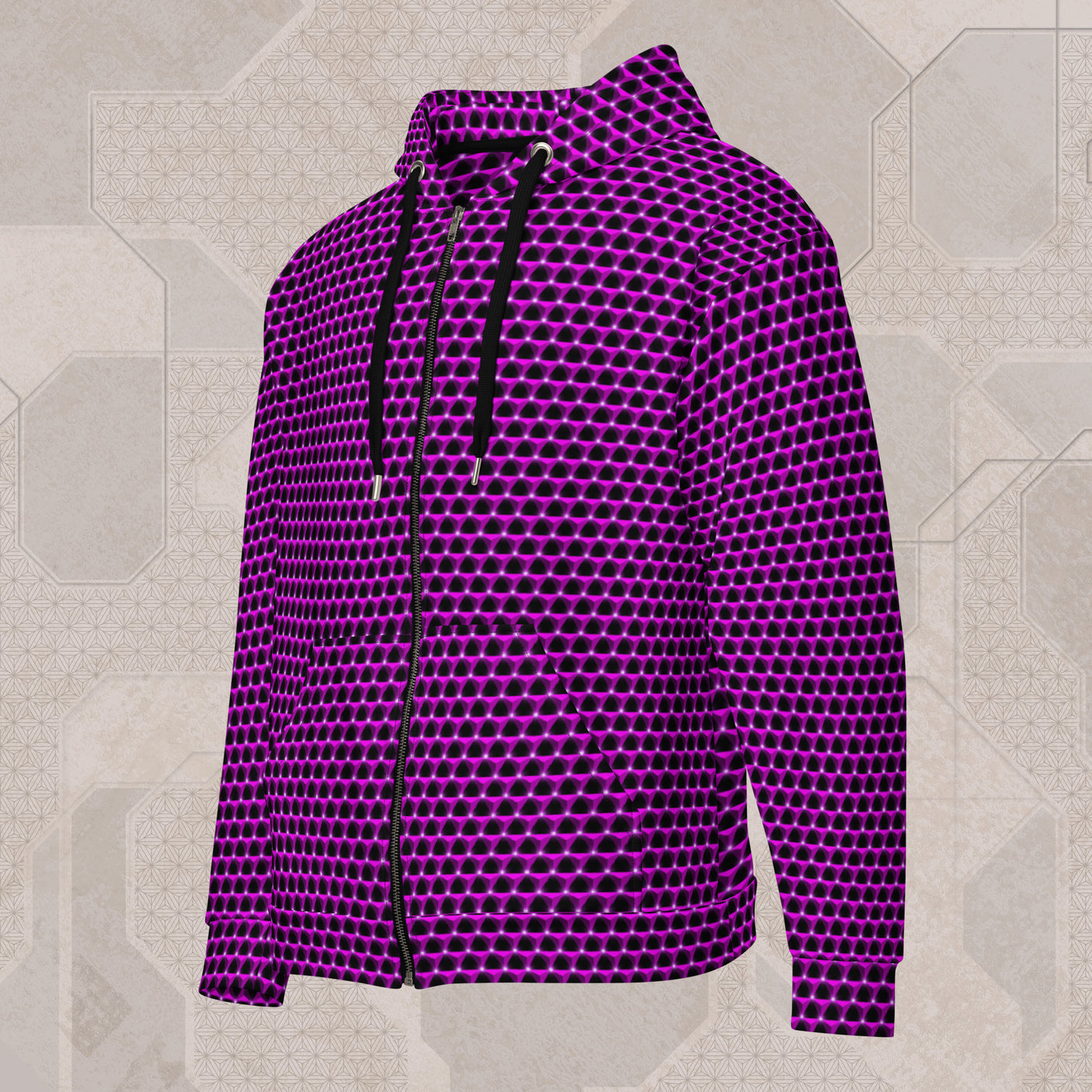 ALEXANDRITE Psychedelic Street Style Zip Hoodie • Design by Samuel Farrand