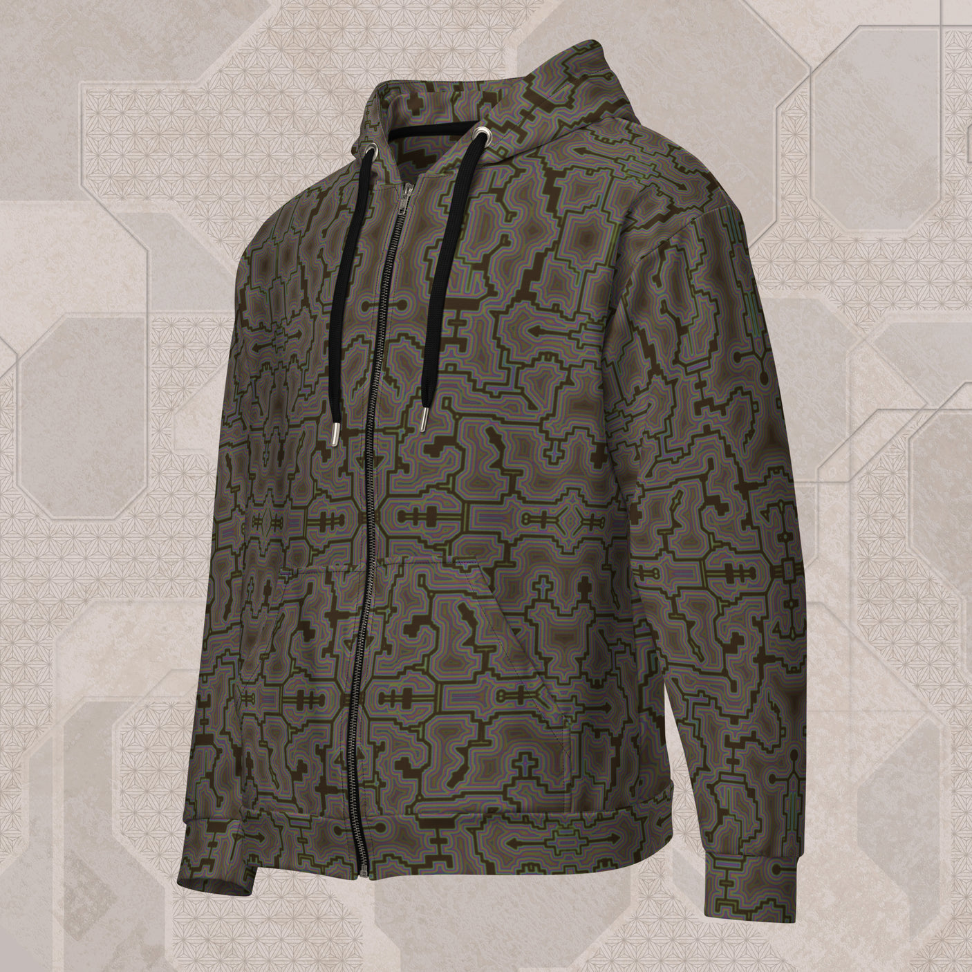 BARK Psychedelic Street Style Zip Hoodie • Design by Samuel Farrand