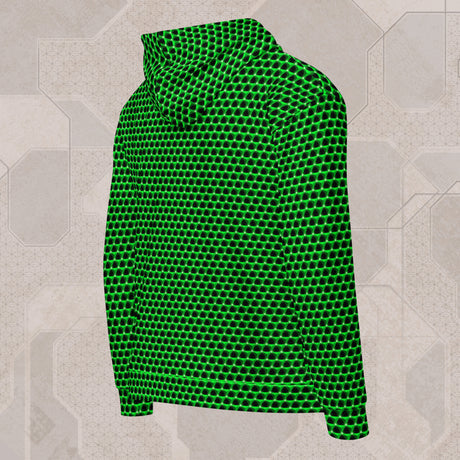 EMERALD Psychedelic Street Style Zip Hoodie • Design by Samuel Farrand