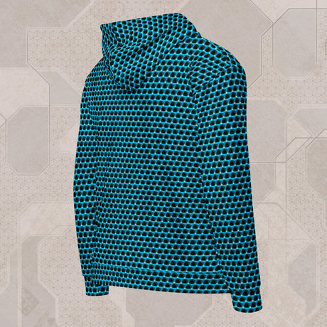 AQUAMARINE Psychedelic Street Style Zip Hoodie • Design by Samuel Farrand
