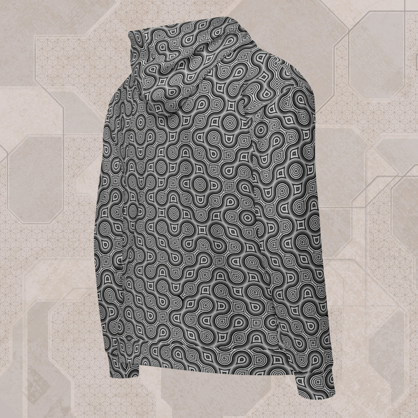 THUMBPRINT Psychedelic Street Style Zip Hoodie • Design by Samuel Farrand