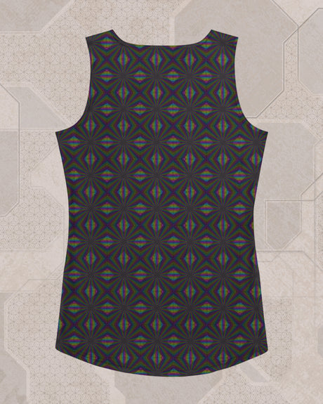 Fractalization | Trippy UV/RGB Reactive Women's All-Over Festival Tank Top