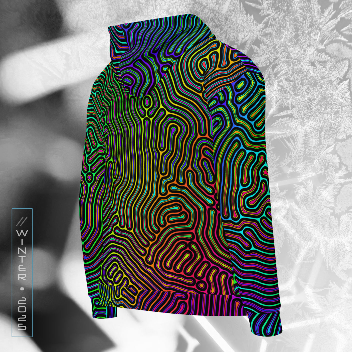 ❄️NEW! BIOLOGIC Psychedelic Street Style Zip Hoodie • Design by Samuel Farrand