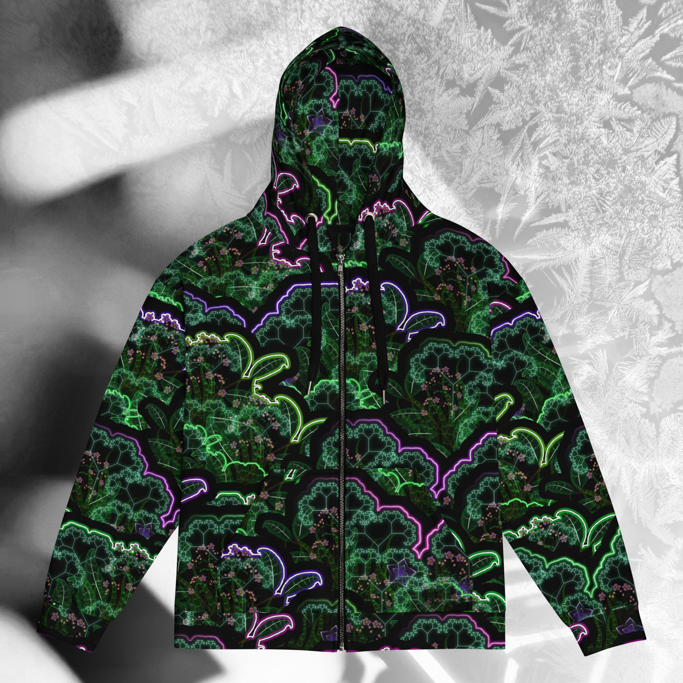 ❄️NEW! BIOSYNTHEBLISS Psychedelic Street Style Zip Hoodie • Design by Samuel Farrand
