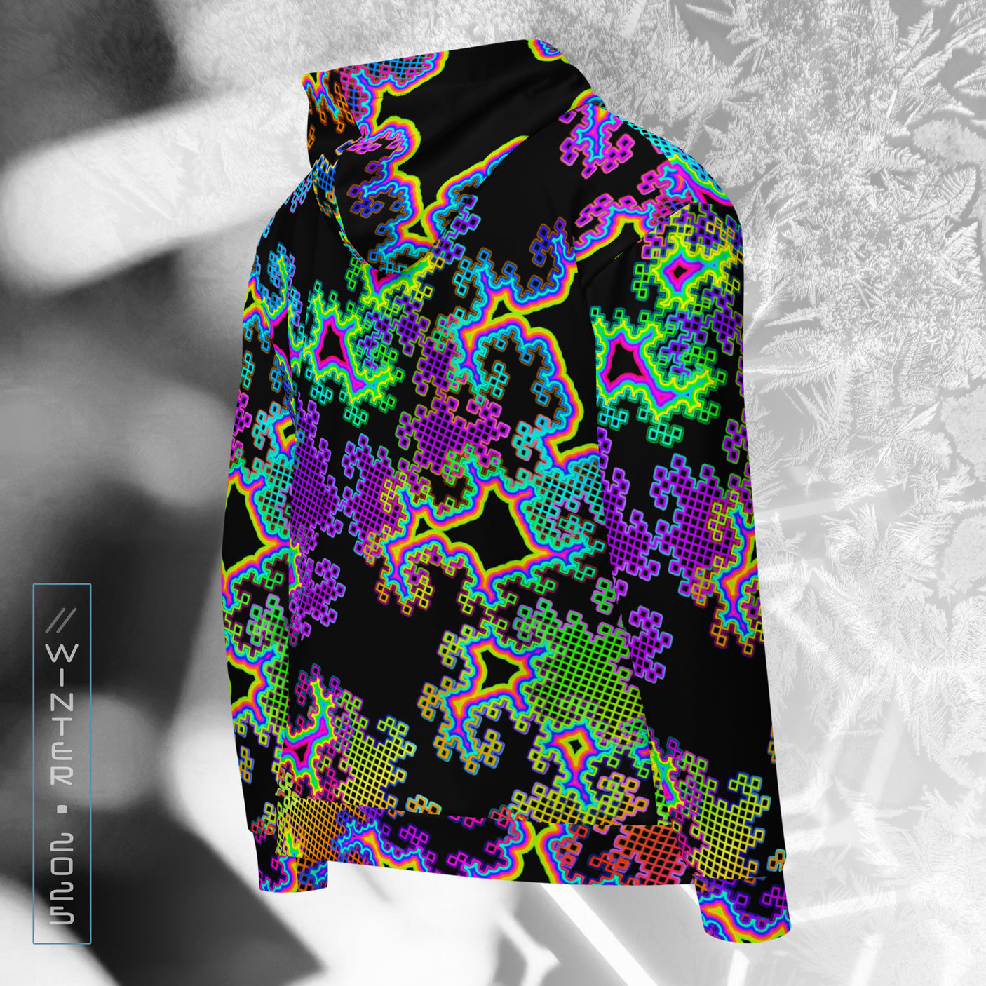 ❄️NEW! FRACTAL DREAM Psychedelic Street Style Zip Hoodie • Design by Samuel Farrand