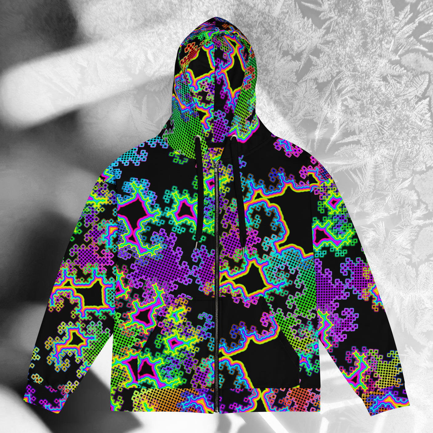 ❄️NEW! FRACTAL DREAM Psychedelic Street Style Zip Hoodie • Design by Samuel Farrand