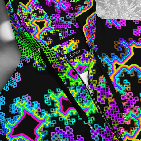 ❄️NEW! FRACTAL DREAM Psychedelic Street Style Zip Hoodie • Design by Samuel Farrand