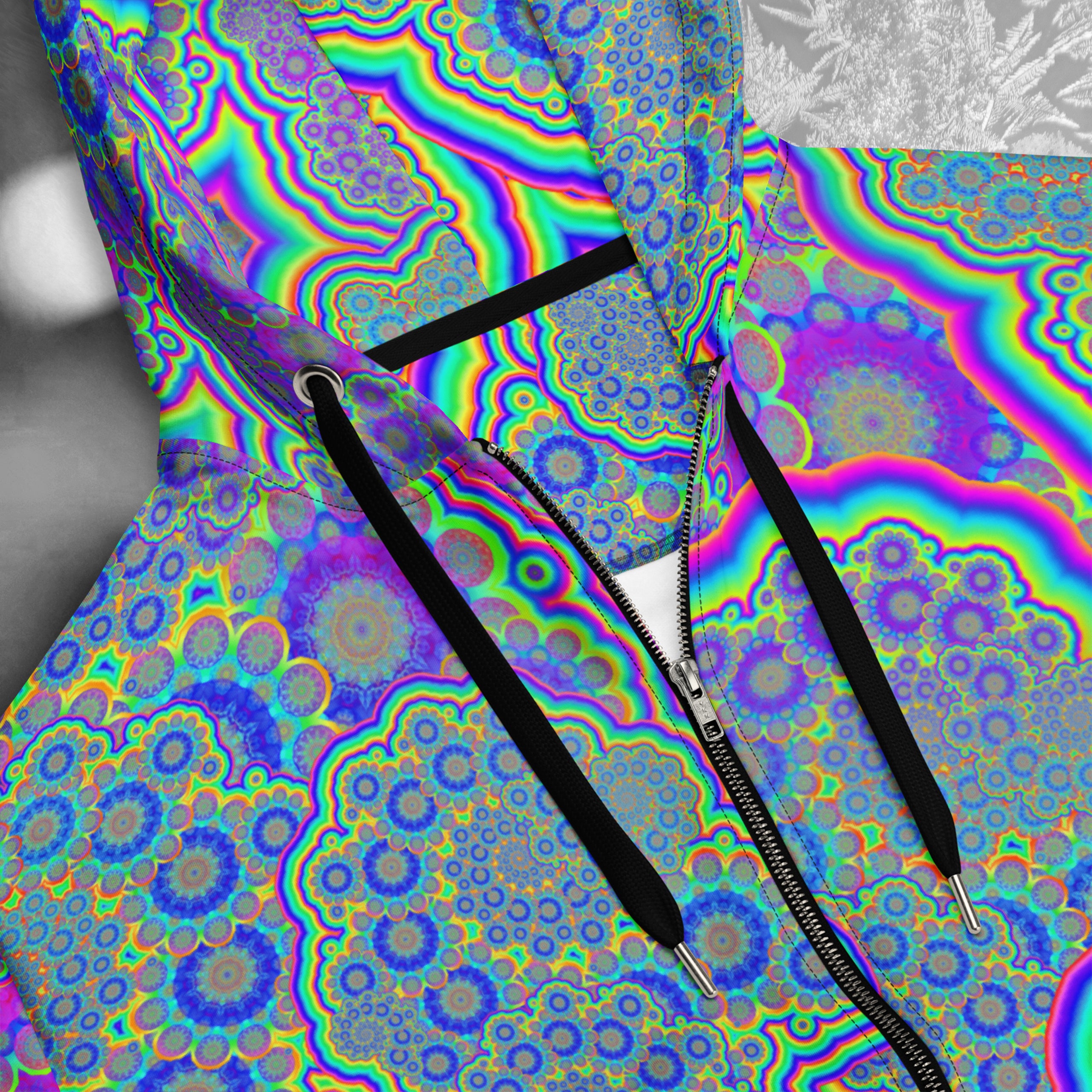 Neuroverse | Fractal Unisex UV/RGB Reactive Festival Hoodie
