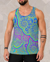 Neuroverse | Trippy UV/RGB Reactive Men's All-Over Festival Tank Top