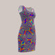 METAMORPHOSIS Psychedelic Street Style Body Con Dress • Design by Samuel Farrand