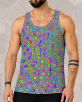 Psyliscious | Trippy UV/RGB Reactive Men's All-Over Festival Tank Top