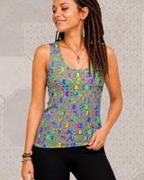 Psyliscious | Trippy UV/RGB Reactive Women's All-Over Festival Tank Top