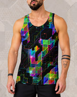 Question Everything | Trippy UV/RGB Reactive Men's All-Over Festival Tank Top