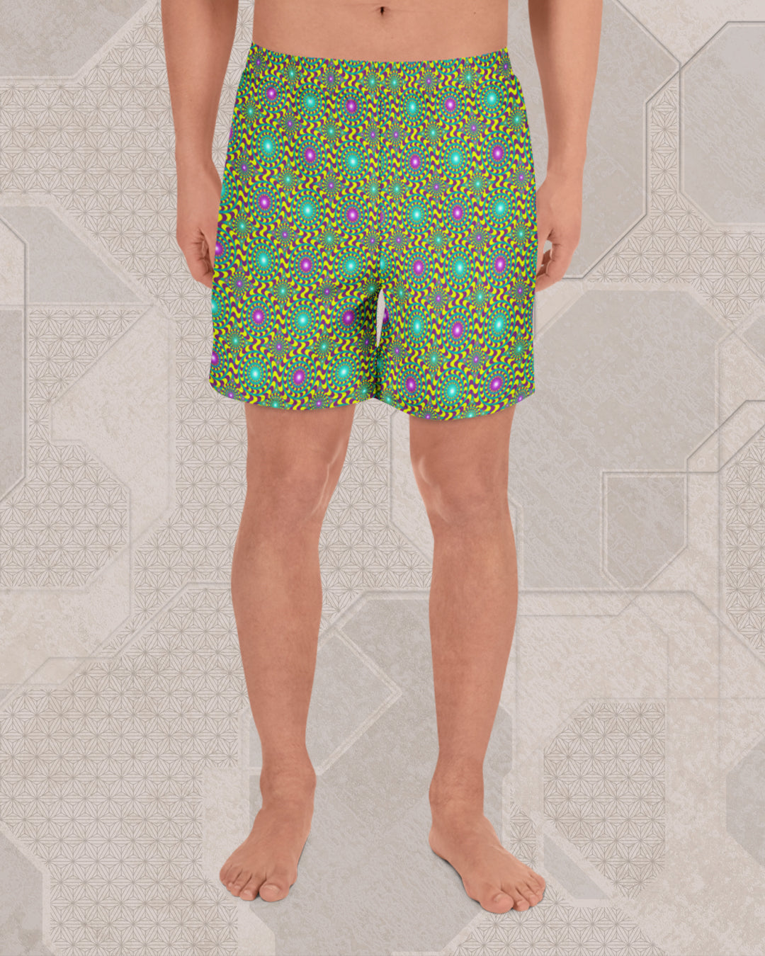 Trip Hazard | Groovy Men's UV/RGB Reactive Festival Shorts