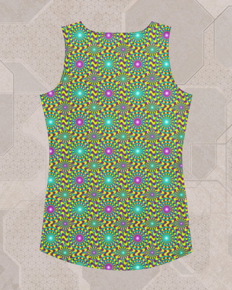 Trip Hazard | Trippy UV/RGB Reactive Women's All-Over Festival Tank Top