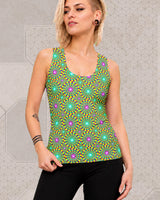 Trip Hazard | Trippy UV/RGB Reactive Women's All-Over Festival Tank Top