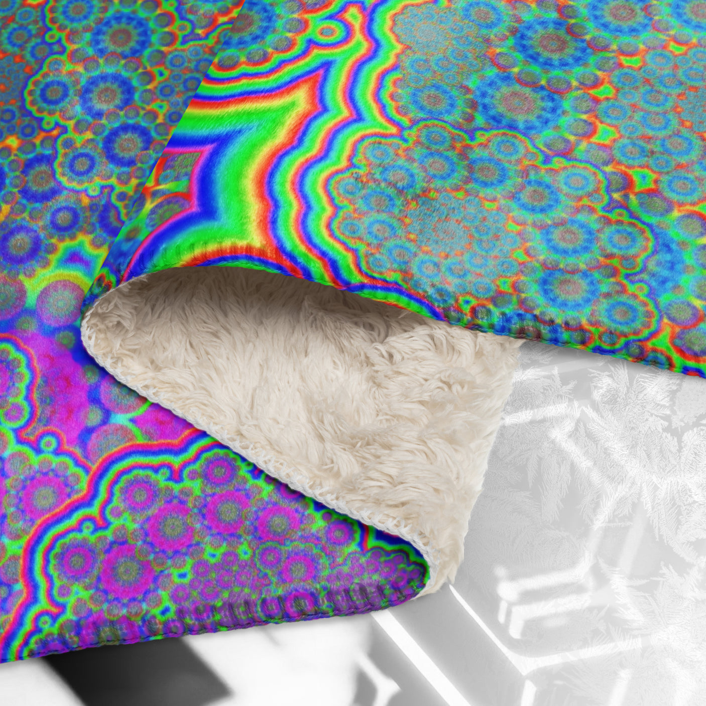 ❄️NEW! NEUROVERSE Psychedelic Sherpa Blanket • Design by Samuel Farrand