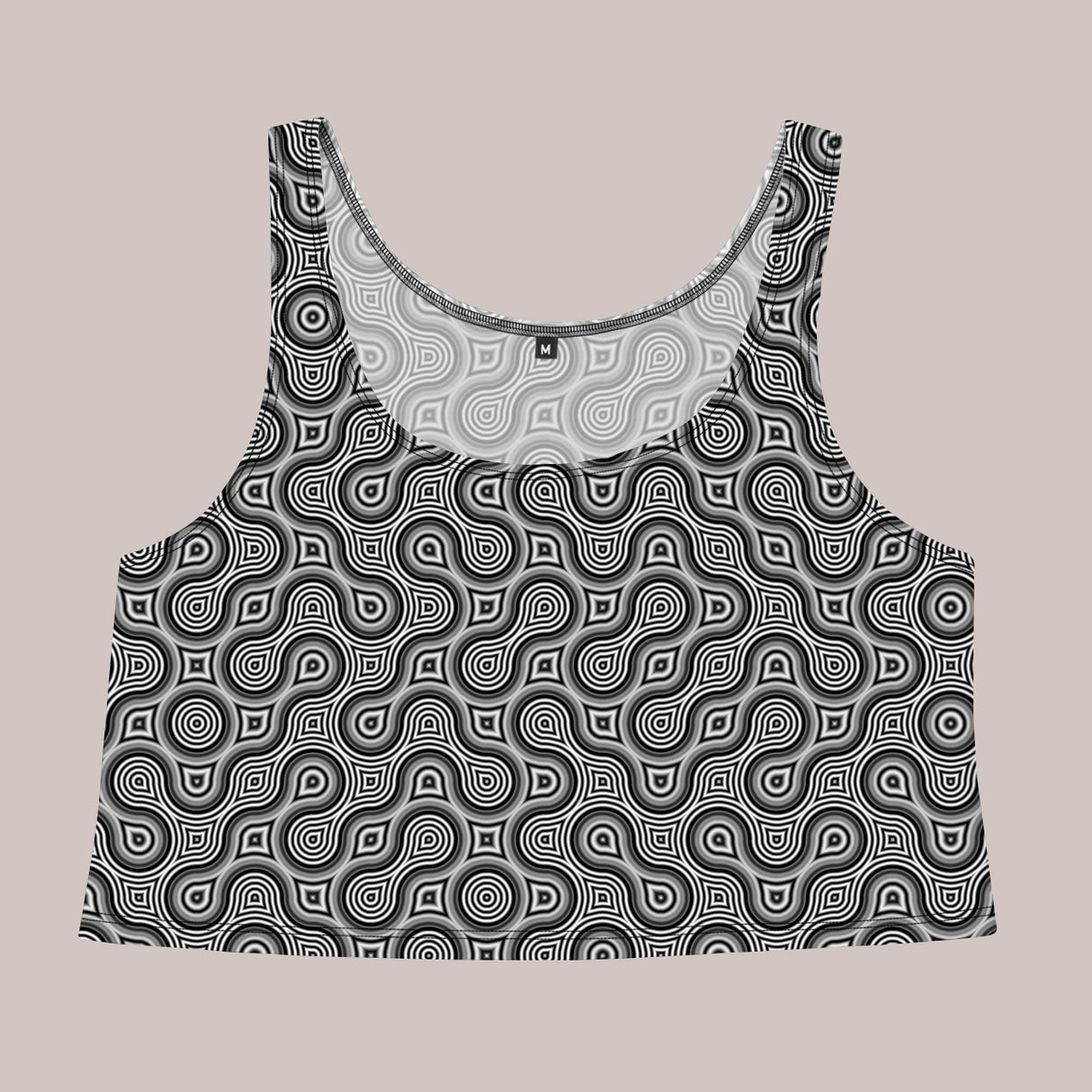 Psychedelic Cropped Tank Top (UV/RGB, Eco-Friendly) | THUMBPRINT