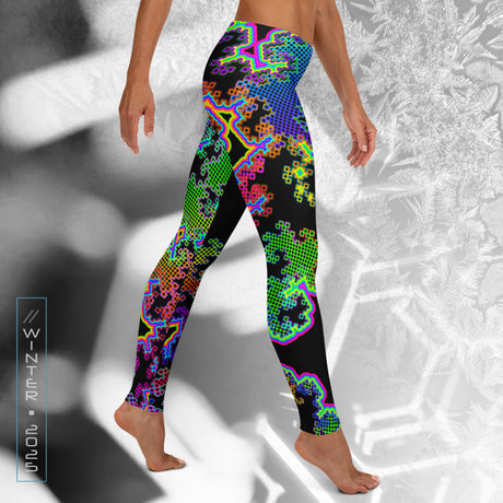❄️NEW! FRACTAL DREAM Psychedelic Street Style Leggings • Design by Samuel Farrand